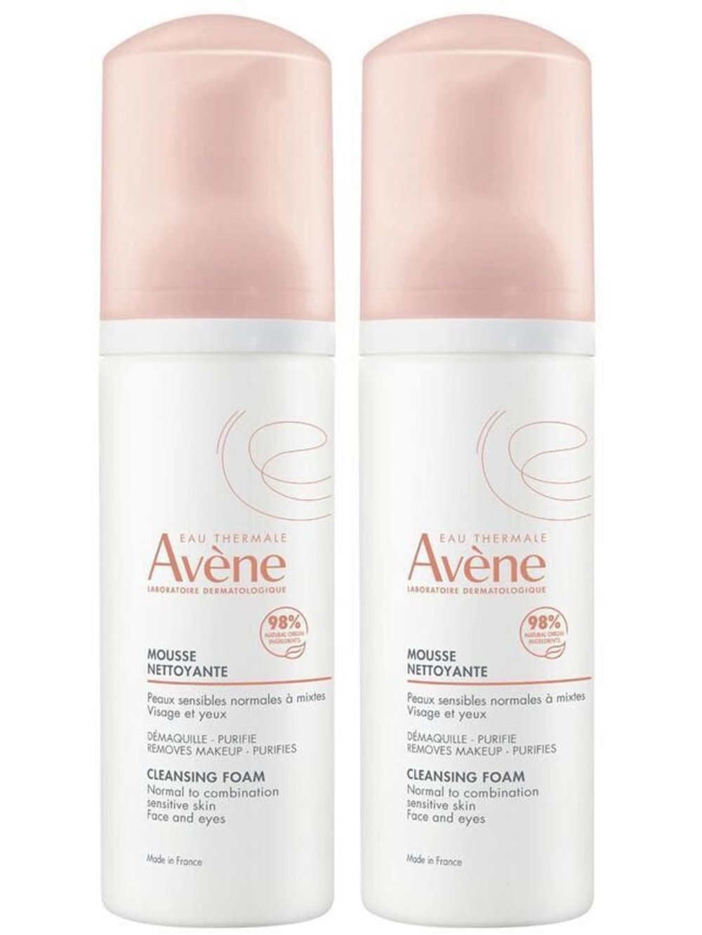 Avène Cleansing Foam Sensitive Skin 150ml Duo 2 Pack New